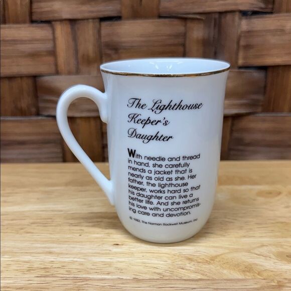 Charming White Porcelain Mug The Lighthouse keeper’s Daughter - Picture 3 of 3